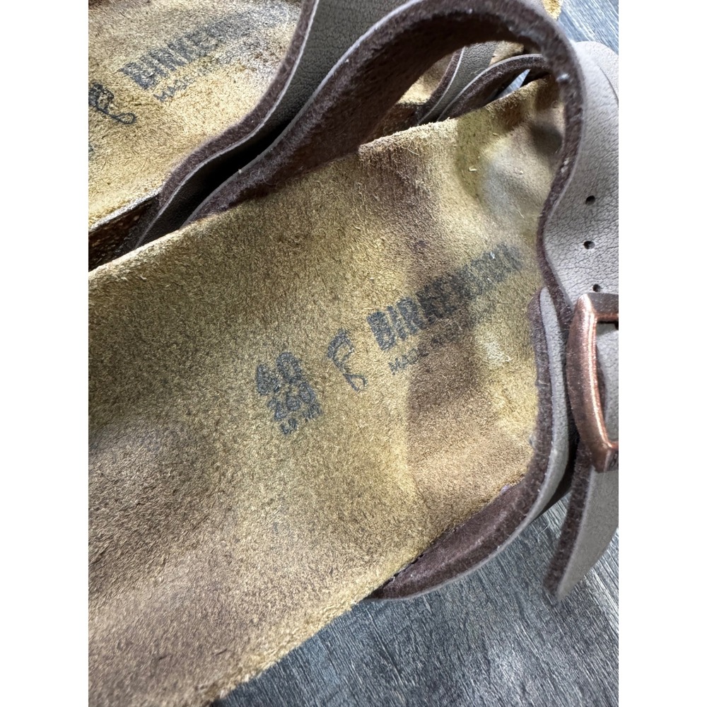 Birkenstock Mayari Mocha Brown Birko-Flor Sandals Womens 40 L9 M7 Toe Loop - Picture 2 of 6